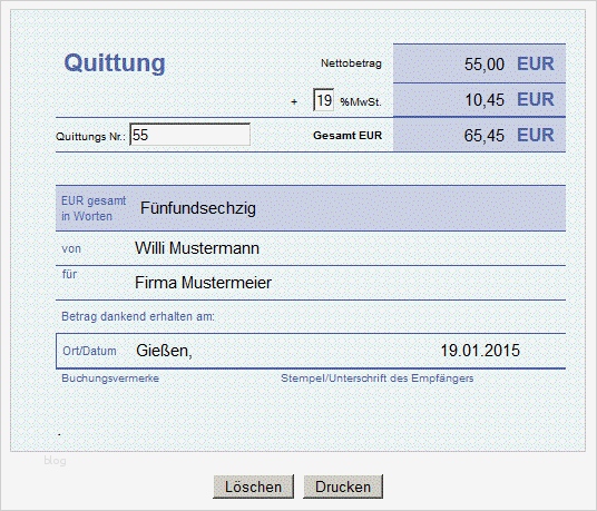 Quittung Vorlage Excel Schönste Quittung Vorlage Kostenlos Runterladen