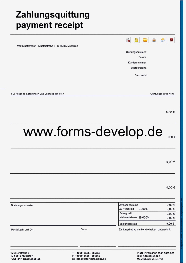 Quittung Vorlage Pdf Fabelhaft Quittung Beleg Brutto Pdf formular A4h