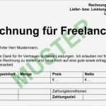 Rechnung Erstellen Word Vorlage Luxus Freiberufler Rechnung Schreiben Muster Freelancer Rechnung