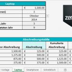 Rechnung Vermietung Vorlage Erstaunlich Kostenlose Abschreibungsvorlage In Excel Mit Anleitung