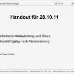 Referat Präsentation Vorlage Genial Handout Für Arbeitsmarktentwicklung Und Ältere Ppt Video