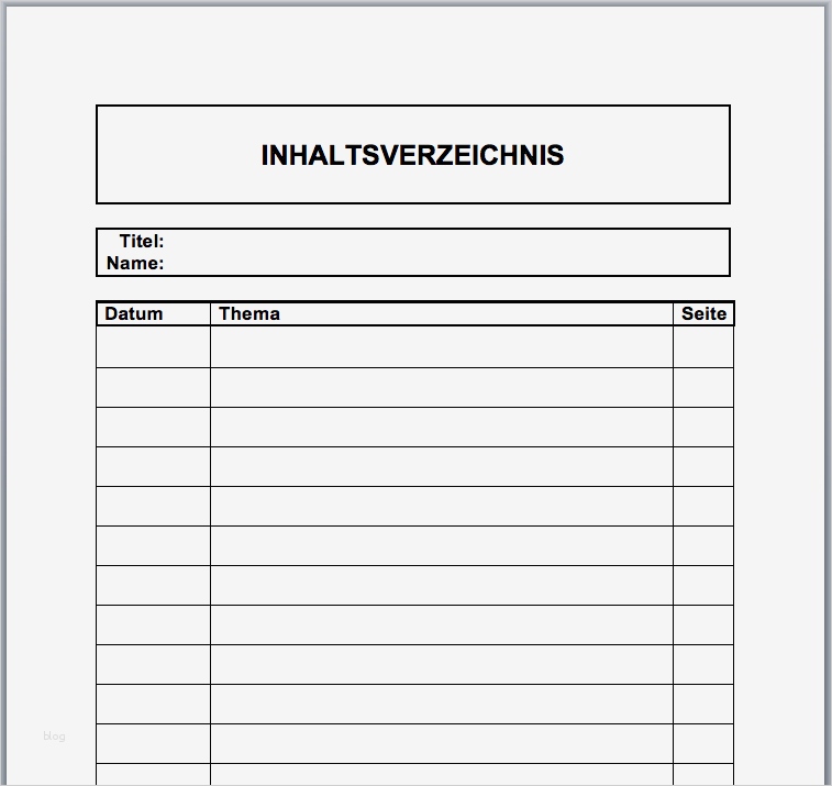 Register ordner Vorlage Gut Zum Ausdrucken Inhaltsverzeichnis | Vorlage