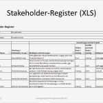 Register Vorlage Angenehm Stakeholder Register Projektmanagement