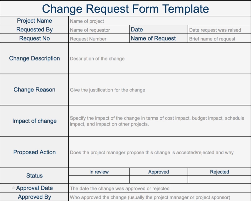 Request For Information Vorlage Cool Change Request Template Vorlage 