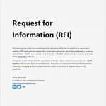 Request for Information Vorlage Erstaunlich Sample Request for Information Rfi Document