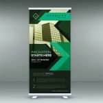 Roll Up Design Vorlagen Einzigartig Green Geometric Standee Roll Up Banner Design Template In