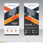 Roll Up Design Vorlagen Einzigartig orange Black Triangle Business Roll Up Banner Flat Design