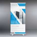 Roll Up Design Vorlagen Erstaunlich Blue Roll Up Business Banner Flyer Design Vertical