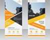 Roll Up Design Vorlagen Süß orange Yellow Business Roll Up Banner Flat Design Template