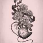 Rosen Tattoo Vorlage Beste Roses and Pocket Watch Tattoo Design