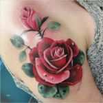 Rosen Tattoo Vorlagen Kostenlos Wunderbar Tattoo Rosenblüte Mit Tropfen Eule Rosen