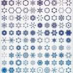 Schneeflocke Vorlage Erstaunlich Set Winter Schneeflocke Symbole Stock Vektor