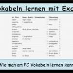 Schönschrift Lernen Vorlage Wunderbar Vokabeln Lernen Leicht Gemacht Mit Excel Vokabeln Schnell