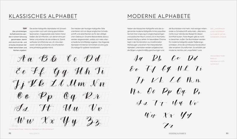 Schönschrift Vorlage Elegant Handlettering Alphabete Von ...