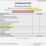 Schulzeugnis Vorlage Elegant Zeugnis In sonderschulen Schulleiterinnen Service Wiki