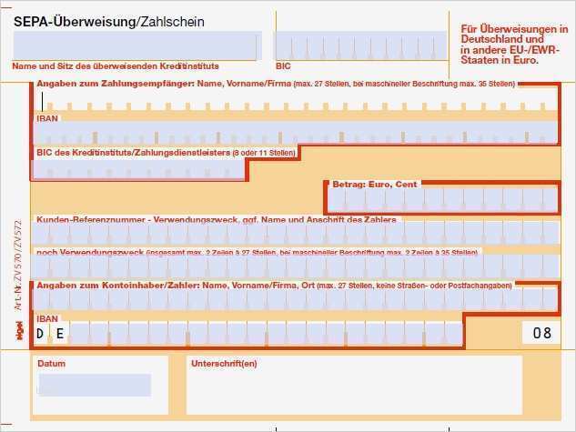 Sepa Lastschriftmandat Vorlage Pdf Elegant Sepa ...