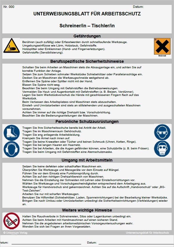 Sicherheitsunterweisung Vorlage Großartig Unterweisung ...