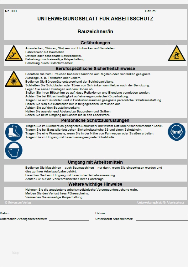 Sicherheitsunterweisung Vorlage Kostenlos Genial ...