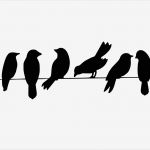 Silhouette Studio Vorlagen Download Süß Birds A Wire Silhouette