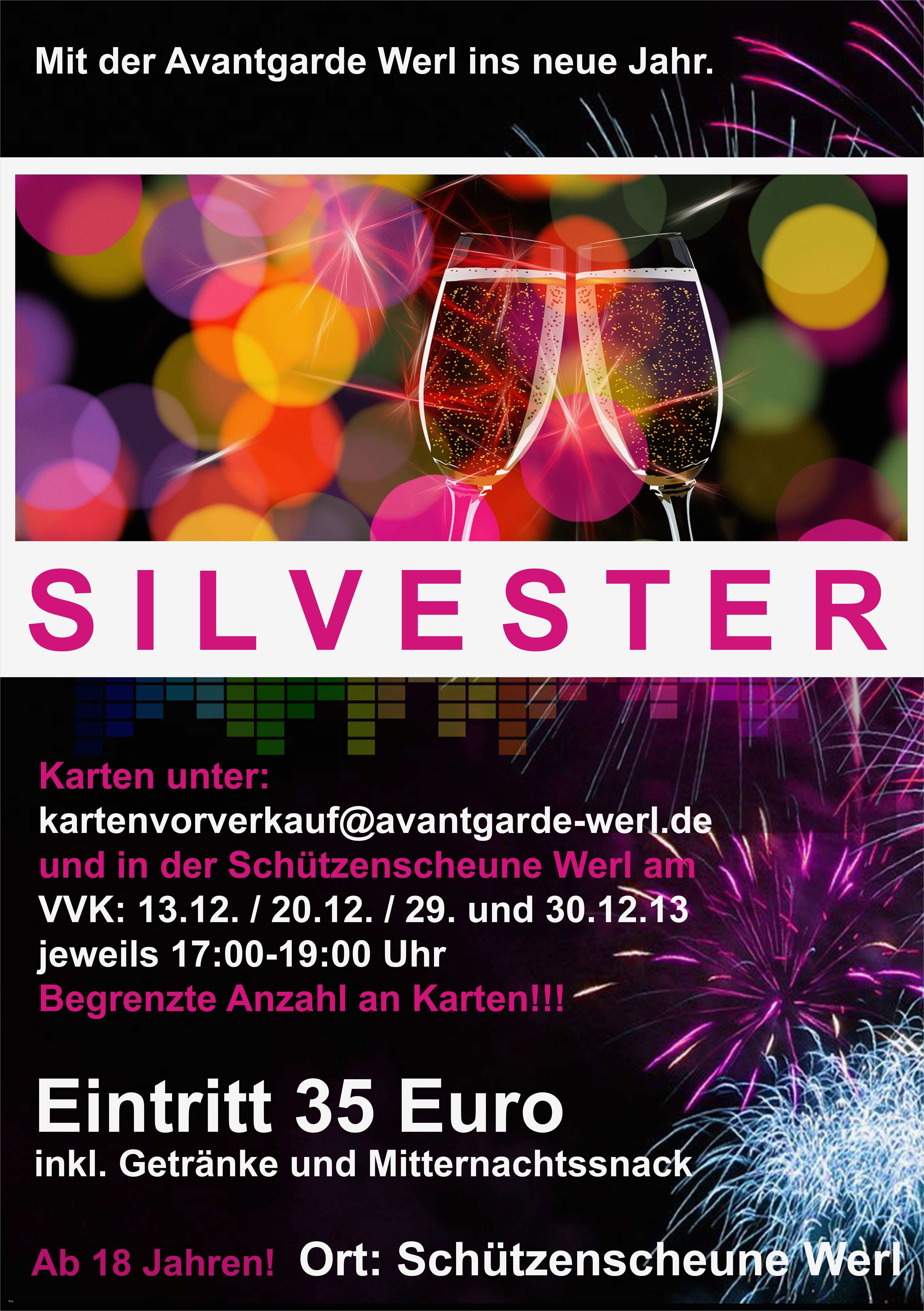 Silvester Plakat Vorlage Erstaunlich Avantgarde Werl ...