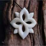 Speckstein Schmuck Vorlagen Elegant Bone Snow Flake Star Direction Symbol Handcarved In