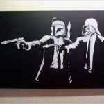 Spray Vorlagen Schönste Hand Painted Spray Banksy Pulp Fiction Star Wars Crossover