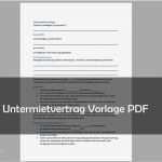 Standard Mietvertrag Vorlage Erstaunlich Untermietvertrag Muster Vorlage Pdf Download – Giga