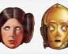 Star Wars Einladungskarten Vorlagen Süß Sei Prinzessin Leia Oder C3po Star Wars Masken Zum