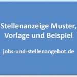 Stellenangebot Vorlage Word Inspiration Stellenanzeige Muster Vorlage Beispiel Stellenangebote