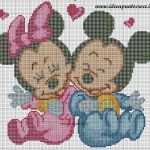 Stickbilder Kreuzstich Vorlagen Best Of Schema Baby Minnie E topolino Punto Croce