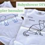 Stoff Bemalen Vorlagen Erstaunlich Babyshower Diy Strampler Bemalen