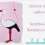 Storch Vorlage Bewundernswert Storch Zur Geburt Basteln ★ Kostenlose Vorlage