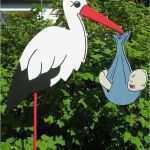 Storch Vorlage Neu 80 Cm Gesamtgröße &quot; Storch Adebar &quot; Mit Blauem Babybündel