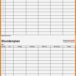 Stundenplan Vorlage Excel Einzigartig 11 Vorlage Stundenplan