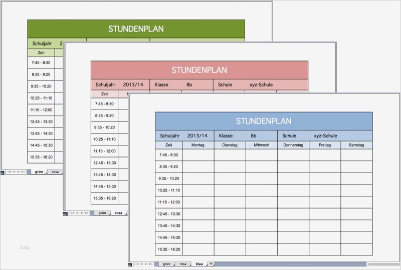 Stundenplan Vorlage Mit Uhrzeit Großartig Stundenplan Für Schule Als