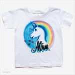 T Shirt Bemalen Mit Kindern Vorlagen Genial Kinder T Shirt Mit Namen Für Mädchen Handgemalt Einhorn