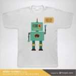 T Shirt Vorlage Elegant Roboter T Shirt Vektor Vorlage