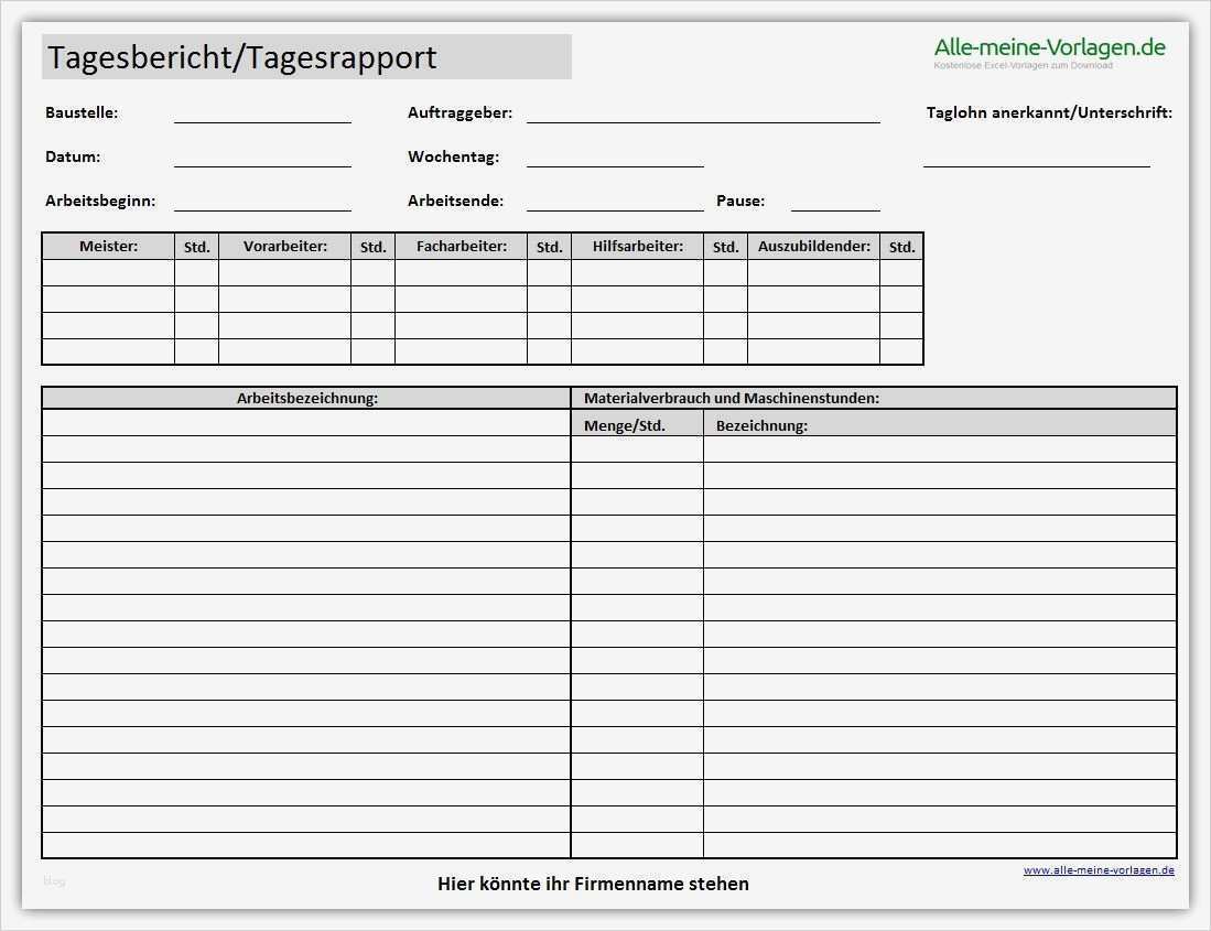 Tagesbericht Praktikum Vorlage Best Of Stundenzettel Zum ...