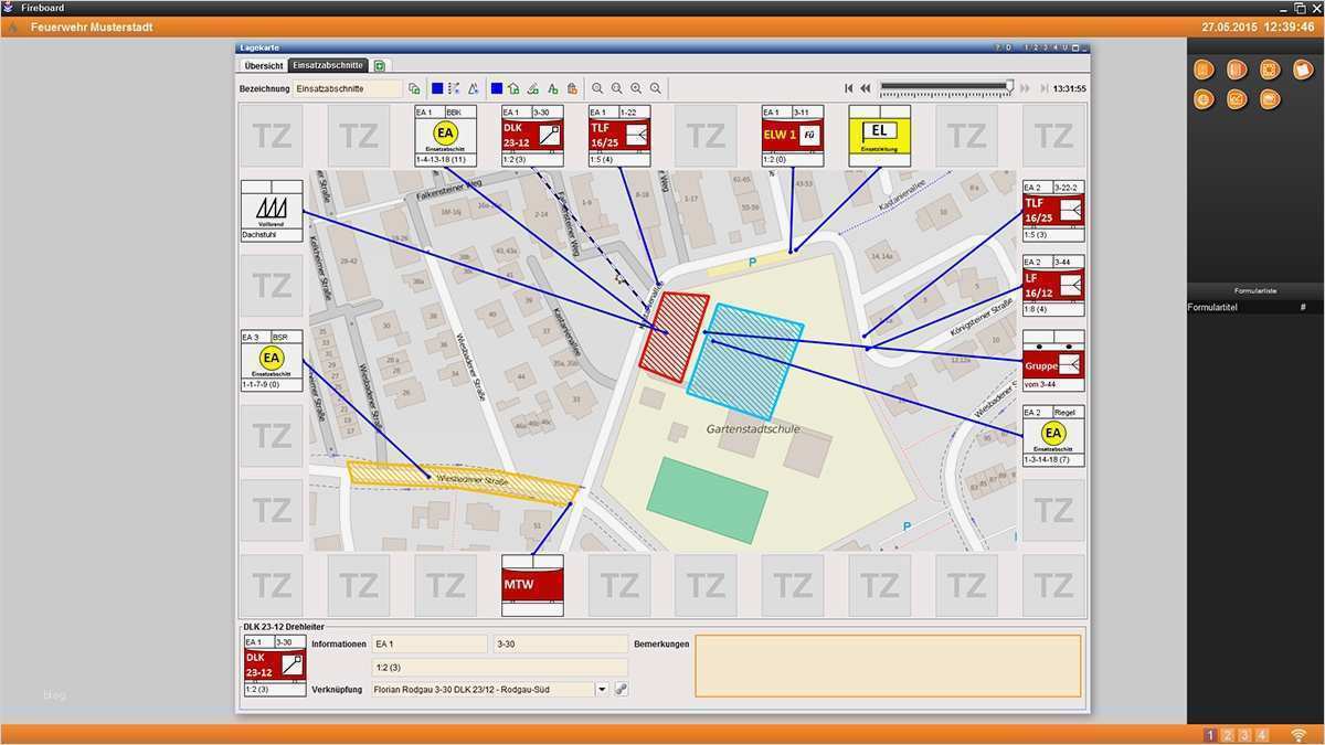 Fireboard Modul Lagekarte