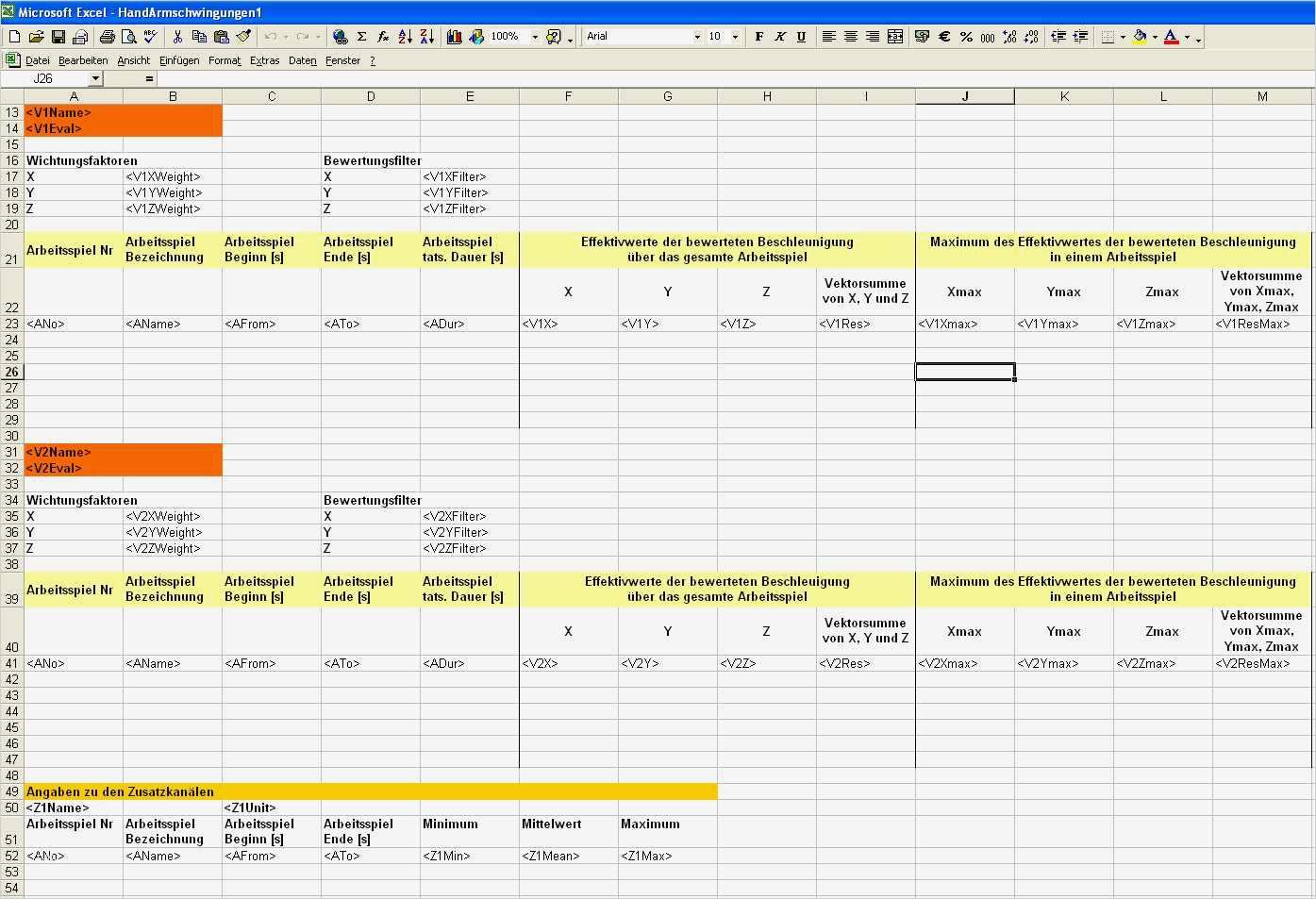 Erstellen eigener EXCEL Vorlagen