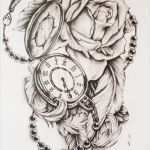 Taschenuhr Tattoo Vorlage Erstaunlich Taschenuhr Mit Rosen Tattoos Pinterest