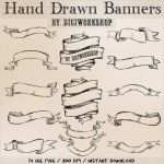 Tattoo Banderole Vorlagen Luxus Hand Drawn Banners Clipart &quot;hand Drawn Banners&quot; Set with