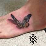 Tattoo Vorlagen Schmetterling Cool Schmetterling 3d Tattoo Fuss