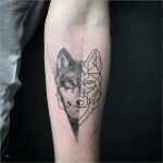 Tattoo Vorlagen Wolf Elegant Geometric Wolf On forearm Oberarm Sleeve