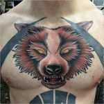 Tattoo Vorlagen Wolf Süß Tattoo Großer Wolf Auf Der Brust