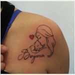 Tattoos Familie Vorlagen Gut Love the Mother Child Silhouette Tattoo