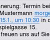 Terminerinnerung Per Sms Vorlage Beste Sms Terminerinnerungen An Kunden