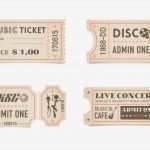 Ticket Gutschein Vorlage Hübsch Retro Concert Ticket Stub Vector Set Download Free