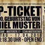 Ticket Vorlage Einzigartig Einladung 50 Geburtstag