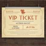 Ticket Vorlage Erstaunlich Drucke Selbst Kreative Einladungskarte Vip Ticket Retro